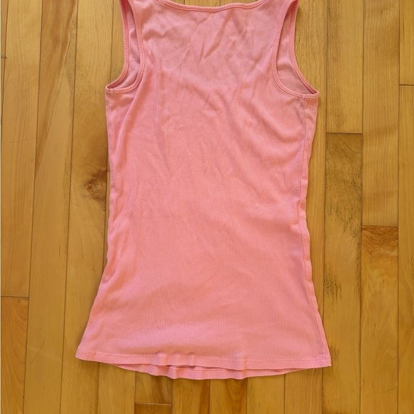 Guess Light Pink Tank Top with Bedazzled Logo - Picture 3 of 5